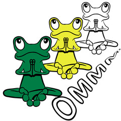 Frosch Meditation yoga Entspannung beten