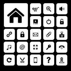 technology vector icon set