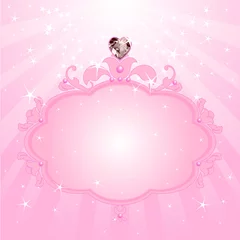 Fototapeten Mädchenzimmer Prinzessin rosa Rahmen  © Anna Velichkovsky