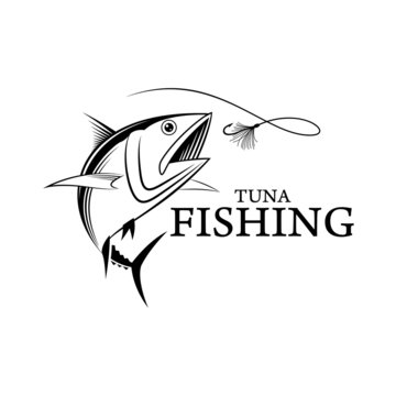 vector fishing tuna