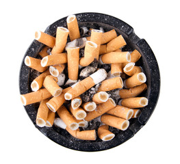 Ashtray full of cigarettes