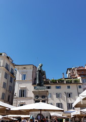 Fototapeta na wymiar Giordano Bruno, Piazza campo dei Fiori, Roma.
