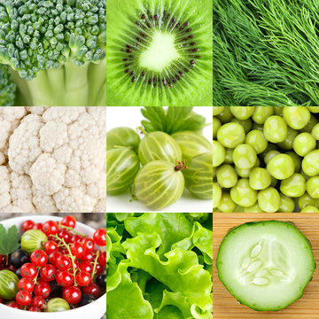 Green healthy food background