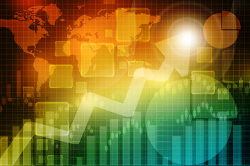 Obraz premium Business arrow graph with arrow showing profits