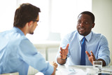 Businessmen talking