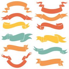 Vector Set of Ribbons for Your Text - obrazy, fototapety, plakaty