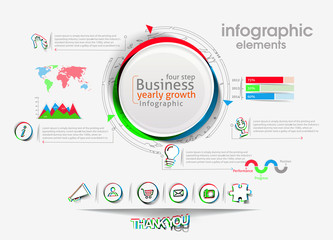 Business Infographic Vector Background.