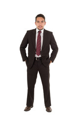 young executive posing fullbody