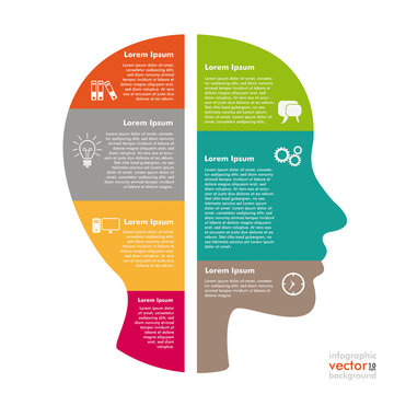 Colored Big Head INfographic