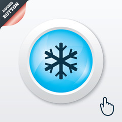 Snowflake sign icon. Air conditioning symbol.