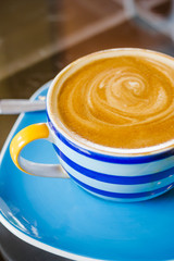 Cup of latte coffee
