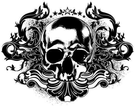 human skull decorative