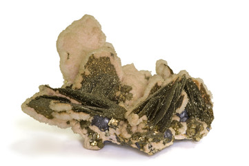 Rare Pyrrhotite+Galena+Pyrite, Yugoslavia. 10.6cm across