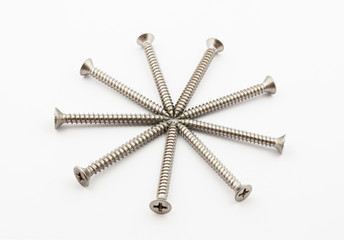 Round Pile of Stainless Steel Screws
