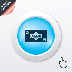 Cash sign icon. Money symbol. Coin.