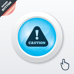 Attention caution sign icon. Exclamation mark.