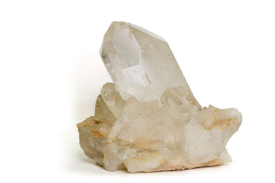 Large quartz crystal from Brazil. 16cm across.