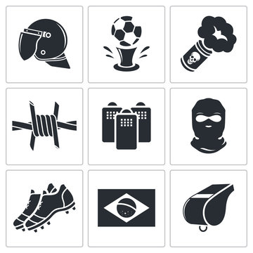 Soccer Fans Ultras Icon Collection