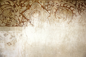 antique wall design  thai temple, background