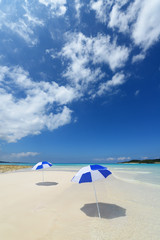 真夏の南国の美しいビーチ