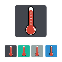 flat thermometer icon