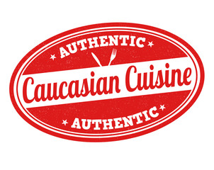 Caucasian cuisine stamp