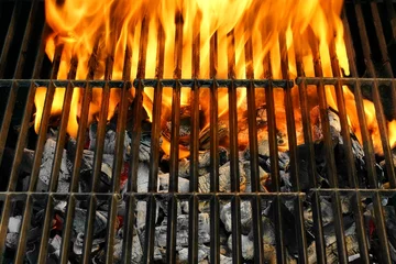  Flaming Empty BBQ Grill © Alex