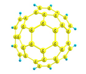 Circumtrindene molecule isolated on white