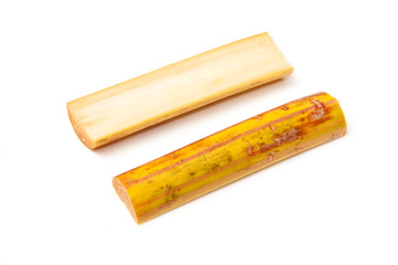 Sugarcane isolated on a white studio background.