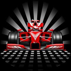 Formel 1 rotes Rennauto