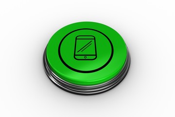 Composite image of smartphone graphic on button