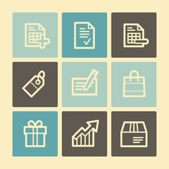 Shopping web icons, buttons set