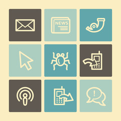 Internet web icons, buttons set