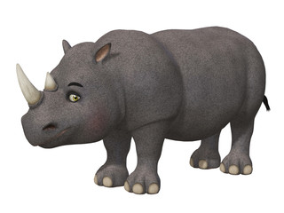 cartoon 3d rhino