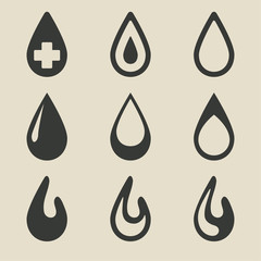 drop icon set