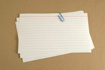 Index Cards on Folder