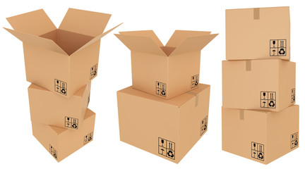 Fototapeta premium set carboard box