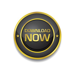 Download Now Glossy Shiny Circular Vector Button