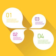 flat white speech bubble on orange background