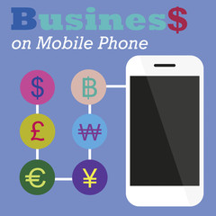 Info graphic Business on Mobile phone
