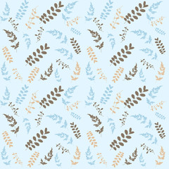 Green leaf seamless pattern for summer and spring