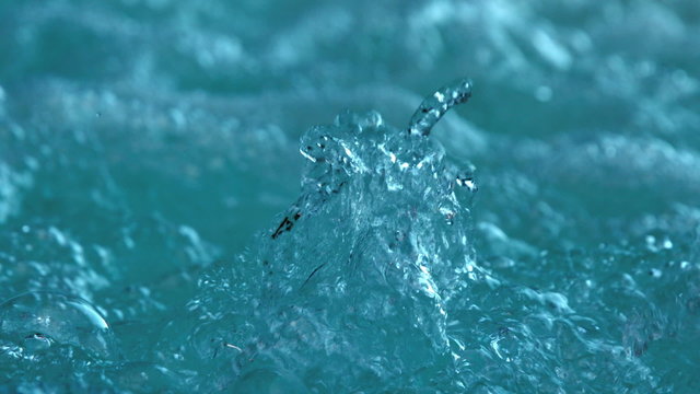 Bubbles in blue hot tub