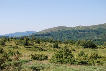 Fototapeta na wymiar Mountain landscape from Osogovo
