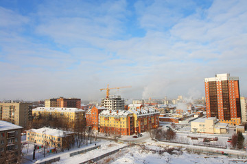 Fototapeta na wymiar Winter city sight