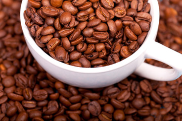 frisch geröstete Kaffeebohnen