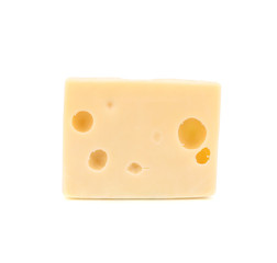 Close up of cheese slice.