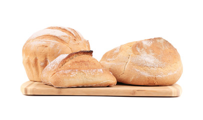 Three white breads.