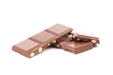 Chocolate with nuts.