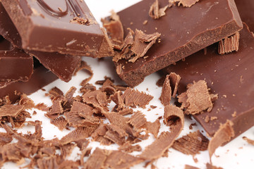 Chocolate bars and shaving.