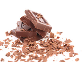 Chocolate bars and shaving.